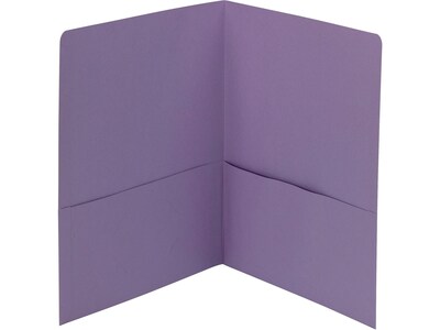 Smead Standard 2-Pocket Heavy Duty Folders, Lavender, 25/Box (87865)