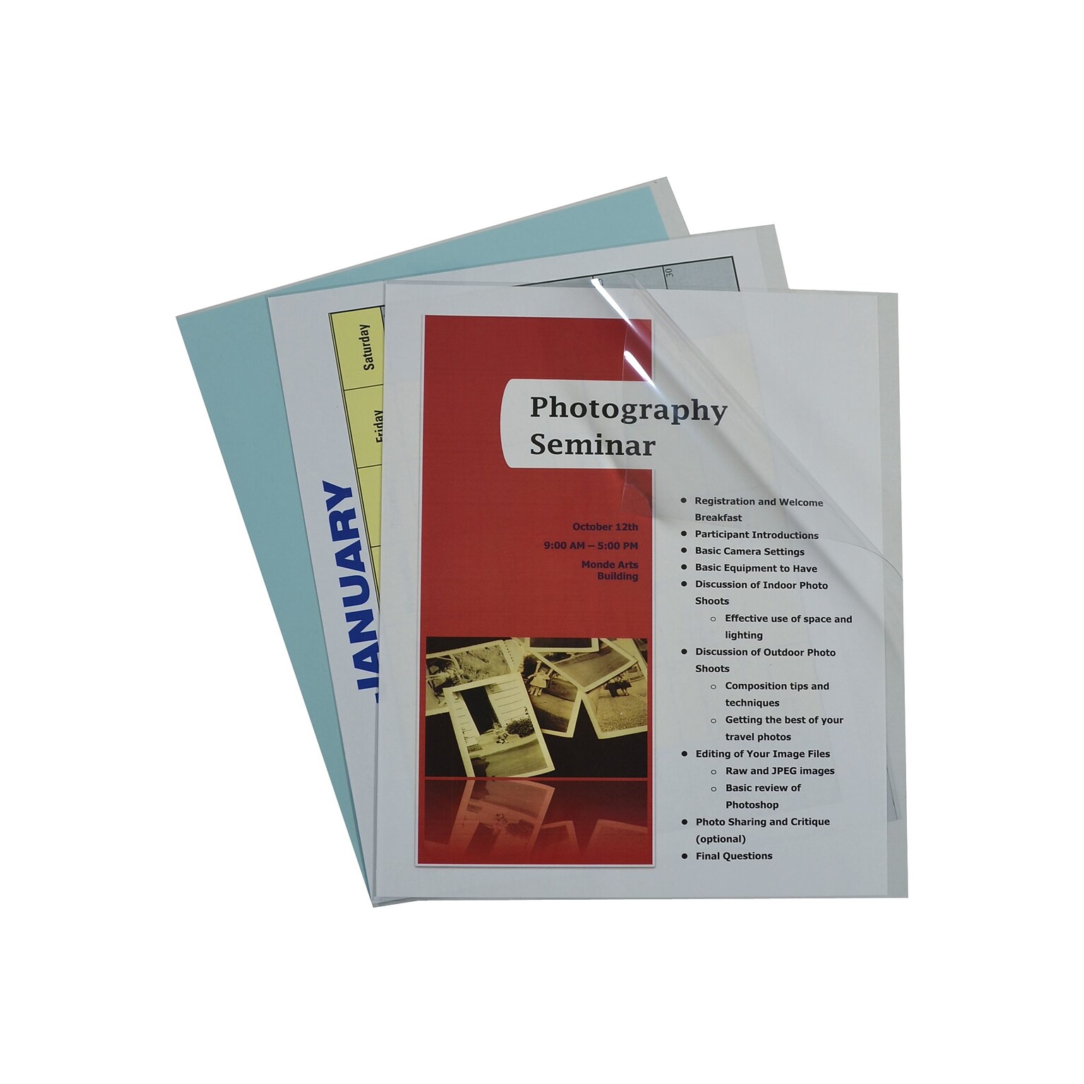 C-Line Punchless Report Covers, Letter, Clear, 100/Box (31357)