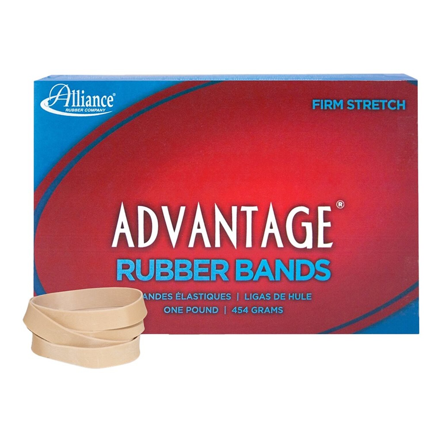 Alliance Rubber Advantage Multi-Purpose #84 Rubber Bands, 3.5 x 0.5, Natural Crepe, 150/Pack (26845)