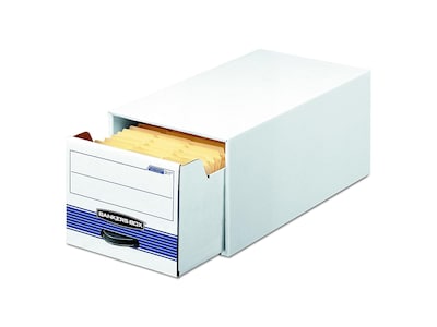 Bankers Box Stor/Drawer File Storage Drawer, Stackable, Legal Size, White/Blue (00722)