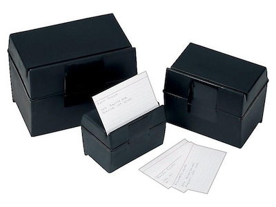 Oxford 4" x 6" Index Card Box, Black (OXF 01461)