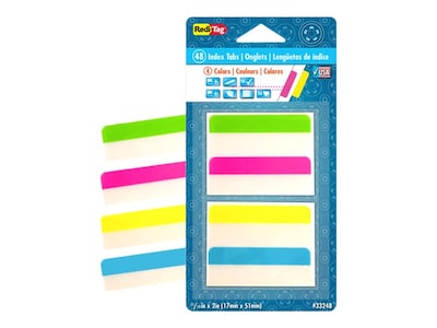 Redi-Tag Tabs, Assorted Colors, 2 Wide, 48/Pack (33248)