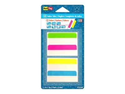 Redi-Tag Tabs, Assorted Colors, 2" Wide, 48/Pack (33248)