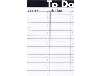 Ampad To-Do Notepad, 5" x 8", Wide Ruled, Assorted Colors, 50 Sheets/Pad (20-001)