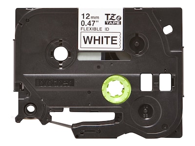 Brother P-touch TZe-FX231 Laminated Flexible ID Label Maker Tape, 1/2" x 26-2/10', Black on White (TZe-FX231)