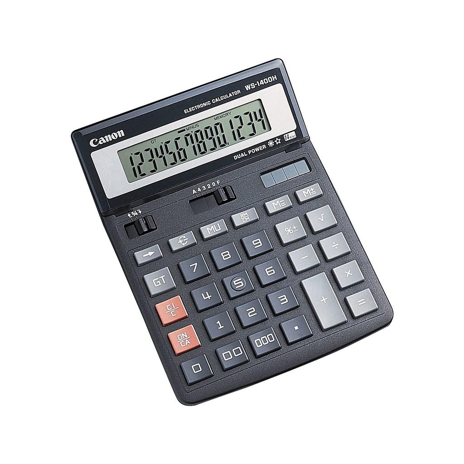 Canon WS-1400H 14-Digit Desktop Calculator, Black (4087A005AA)