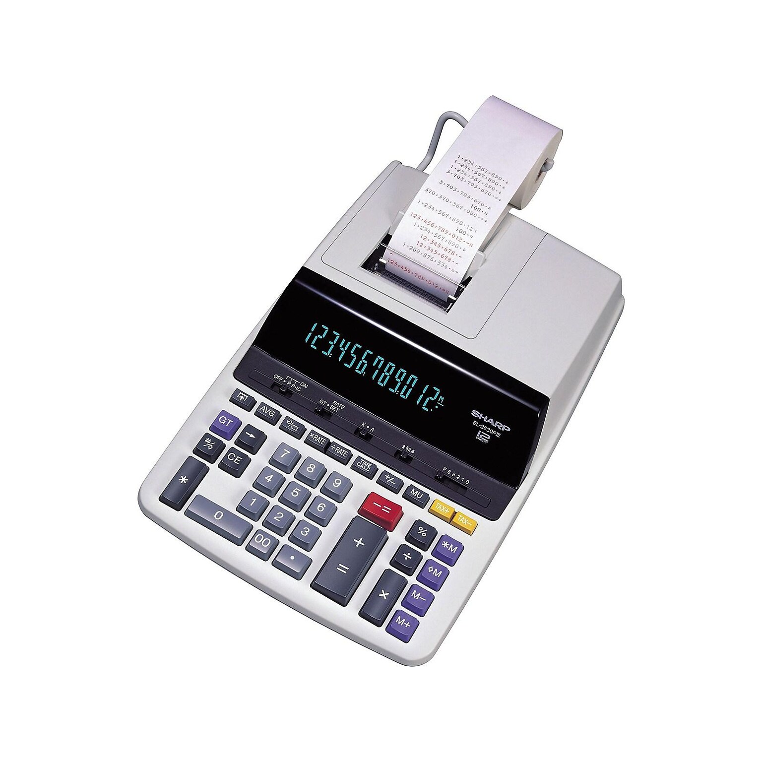 Sharp EL-2630PIII 12-Digit Desktop Calculator, White