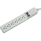 Fellowes 6 Outlets Home/Office Surge Protector, 450 Joules, 6' Cord, Platinum (FEL99012)