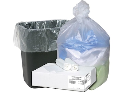 Berry Global Ultra Plus 10 Gallon Industrial Trash Bag, 24 x 24, High Density, 8 mic, Natural, 100