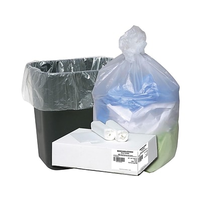 Webster Ultra Plus 7-10 Gallon Trash Bags, Natural, 1,000 /Carton (WHD2408-435562)