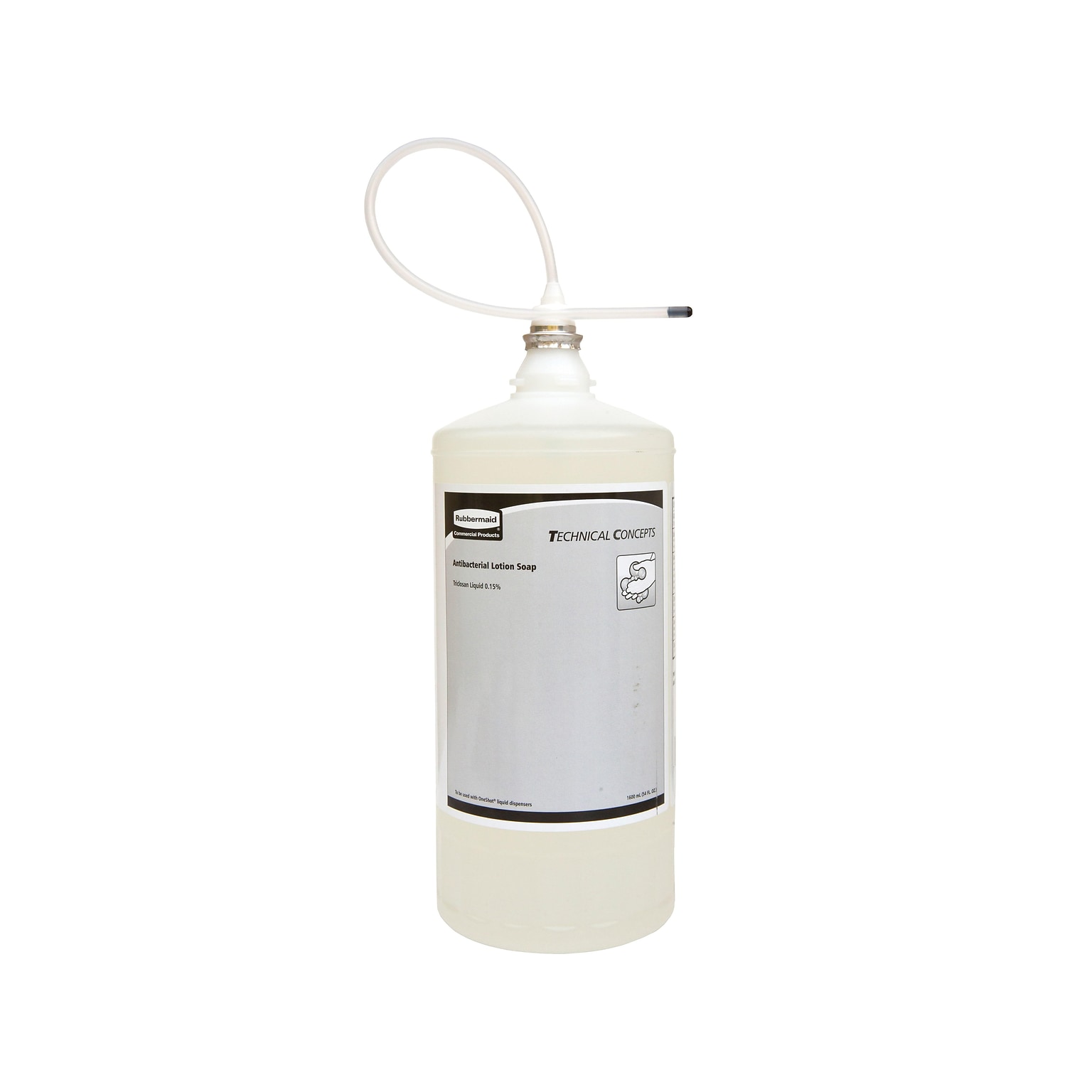 Rubbermaid Antibacterial Liquid Hand Soap Refill for OneShot Dispenser, Floral Scent, 4/Carton(2018582)