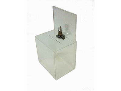 Sandusky Buddy Locking Acrylic Collection Box, Clear (SASB-0)
