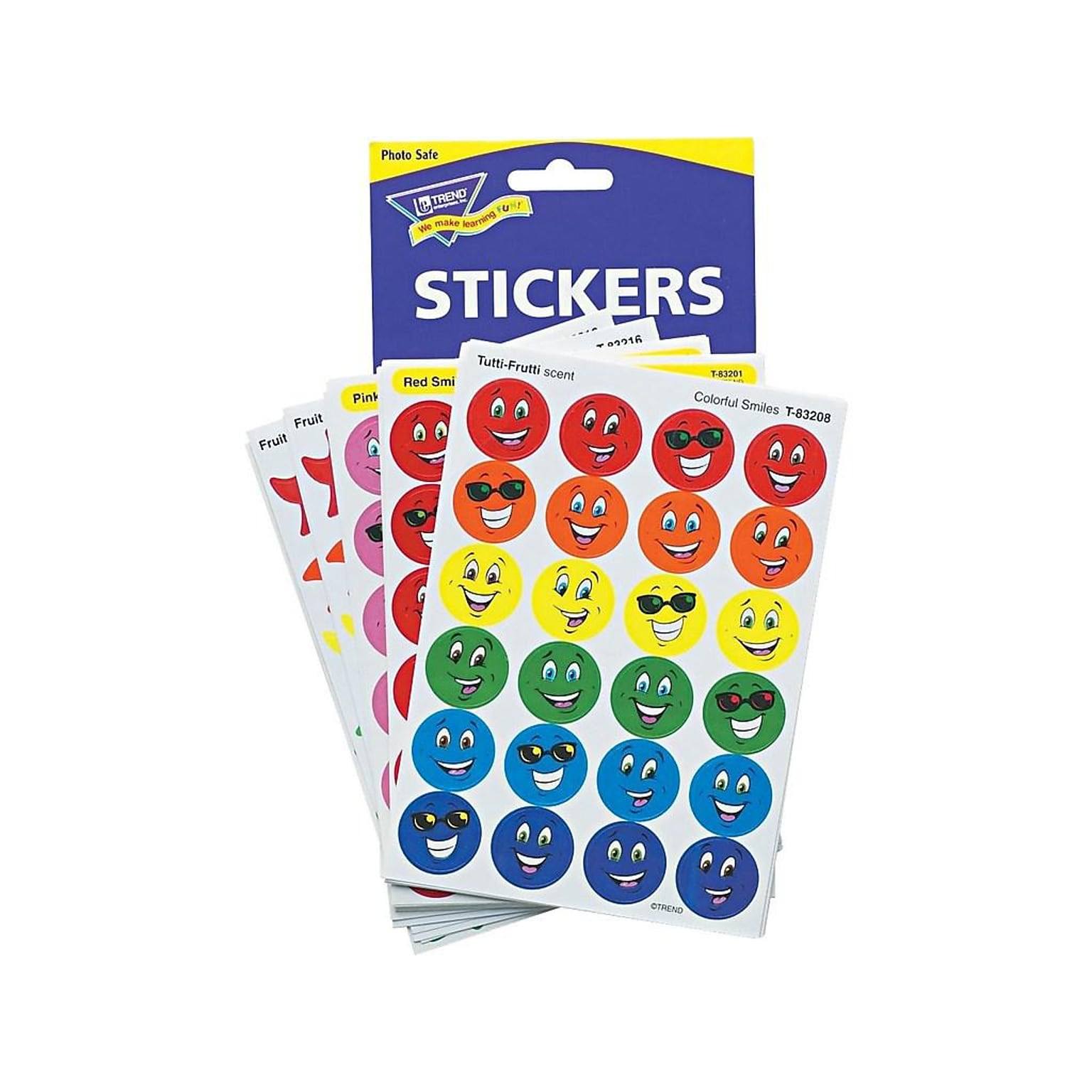 Trend Stinky Stickers, Assorted Colors, 648/Pack (T-83905)