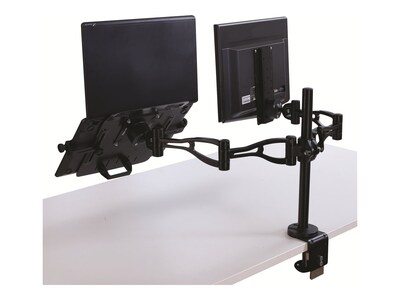 Fellowes Professional Series Depth Adjustable Dual Monitor Arm, Up to 32", Black (8041701)