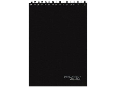 Cambridge Limited Notepad, 8.5 x 11, Wide Ruled, Black, 96 Sheets/Pad (06090)