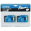 Brother P-touch TC-22 Laminated Label Maker Tape, 1/2 x 25-2/10, Blue on White, 2/Pack (TC-22)