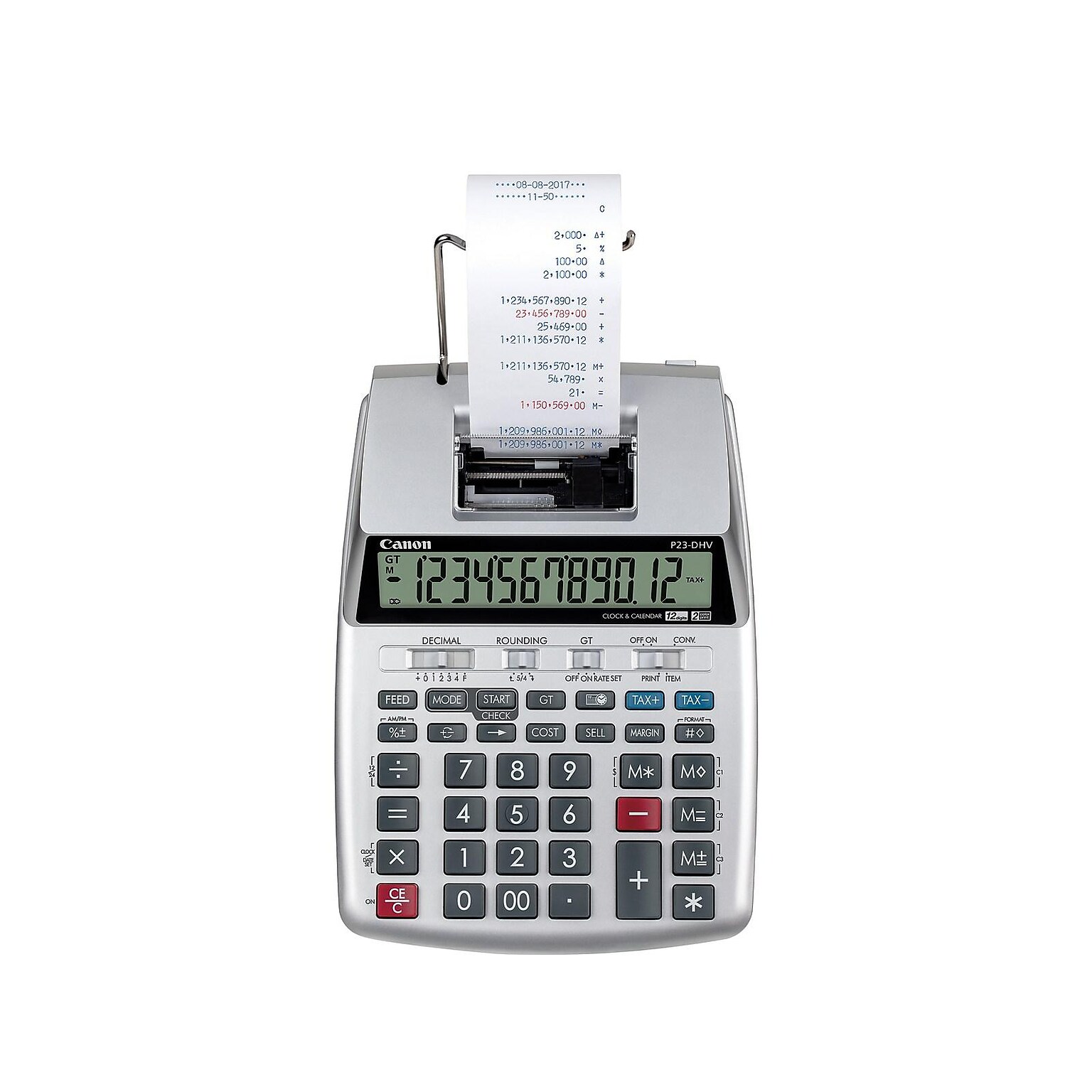 Canon (2279C001) 12-Digit Desktop Calculator, Gray/Black