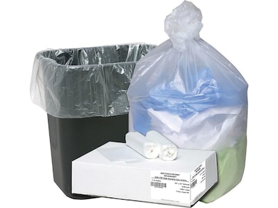 11 to 20 Gallon Trash Bags  White, Black, & Clear Garbage Bags Bulk