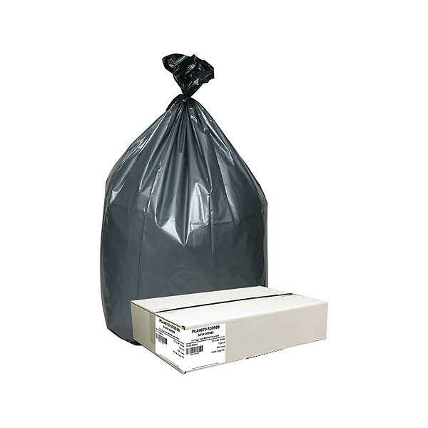 Berry Global Platinum Plus 31 -33  Gallon Trash Bags, Gray, 100/Carton (PLA4070-500989)