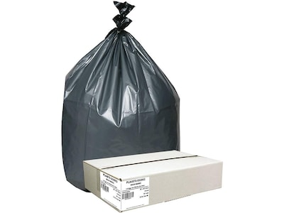 Berry Global Platinum Plus 45 Gallon Industrial Trash Bag, 39 x 46, Low  Density, 1.55 mil, Gray, 5