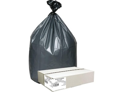 Berry Global Platinum Plus 60 Gallon Industrial Trash Bag, 39 x 56, Low Density, 1.55 mil, Gray, 5