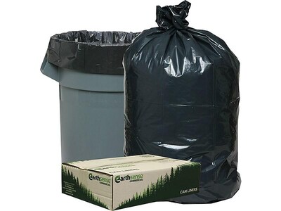Webster Earthsense 40-45 Gallon Commercial Recycled Trash Bags, Black, 100/Carton (RNW4850-538959)
