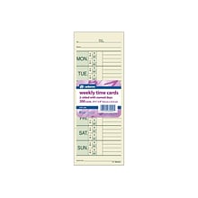 Adams Time Cards for Pyramid 1000 Time Clock, 200/Pack (9791-200)