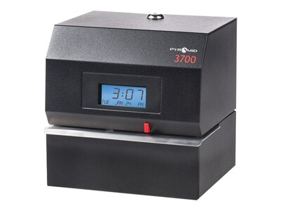 Pyramid Punch Card Time Clock System, Black (3700)