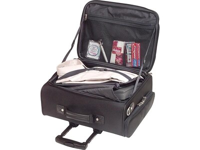 Solo New York Midtown Collection Columbus Laptop Rolling Briefcase, Black Polyester (B64-4)