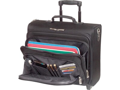 Solo New York Midtown Collection Columbus Laptop Rolling Briefcase, Black Polyester (B64-4)