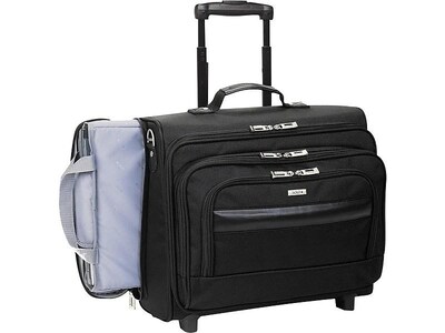 Solo New York Midtown Collection Columbus Laptop Rolling Briefcase, Black Polyester (B64-4)