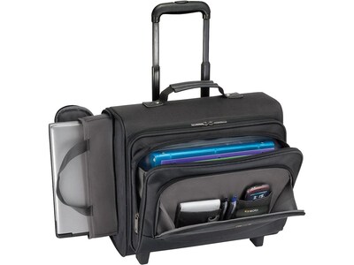 Solo New York Midtown Collection Columbus Laptop Rolling Briefcase, Black Polyester (B64-4)