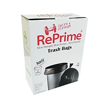 Heritage AccuFit 55 Gallon Industrial Trash Bag, 40 x 53, Low Density, 1.3 Mil, Black, 50 Bags/Box