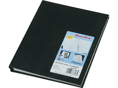 Blueline NotePro 9.25"H x 7.25"W Daily Planner, Black (A29C.81)