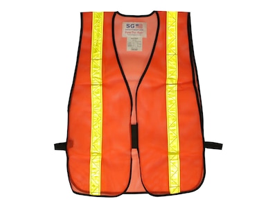 PIP Hook & Loop Safety Vest, Non-ANSI, One Size, Hi-Vis Orange (300-EVOR-POR)