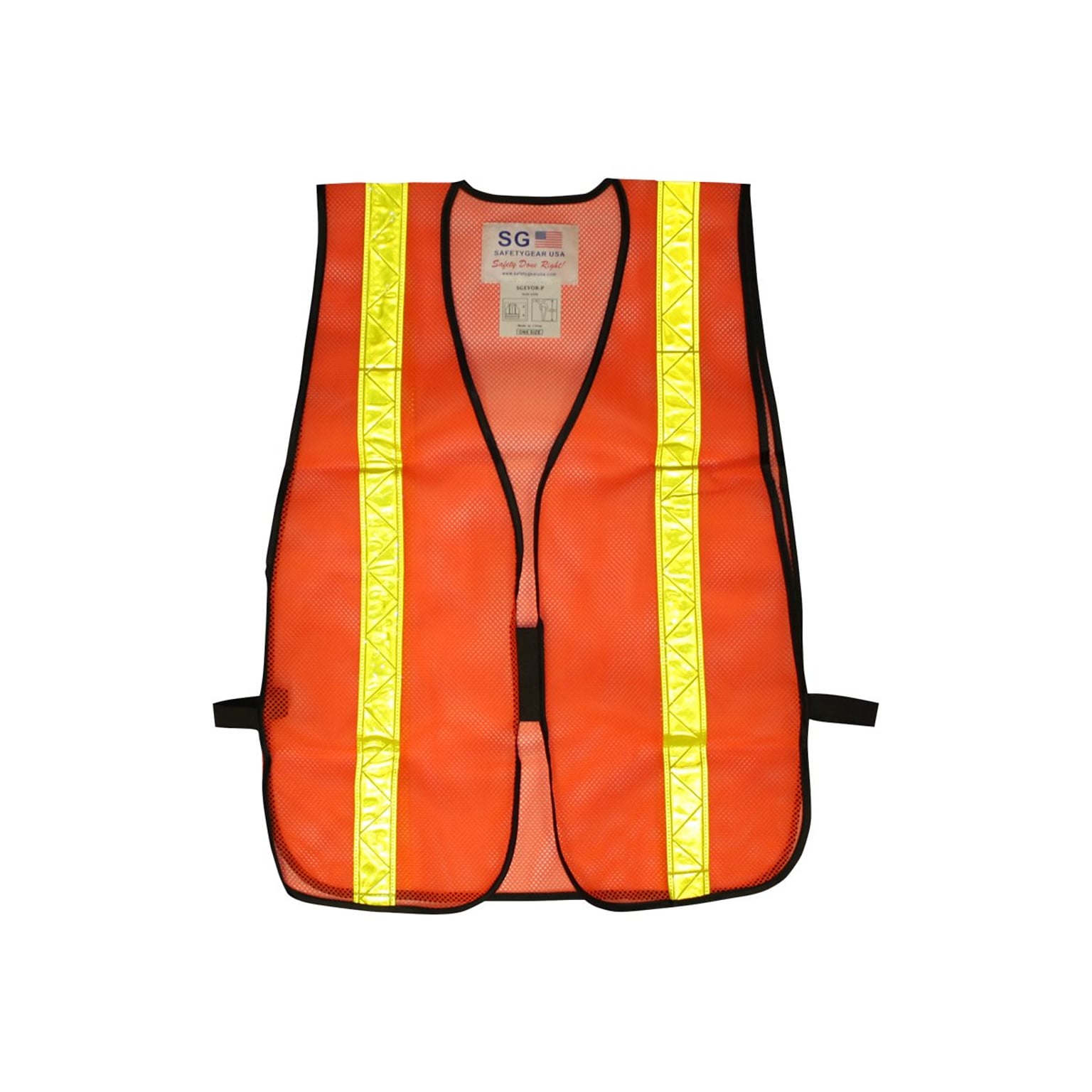 PIP Hook & Loop Safety Vest, Non-ANSI, One Size, Hi-Vis Orange (300-EVOR-POR)