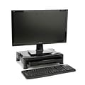 Mind Reader Anchor Collection Rotative Adjustable Monitor Stand with Storage Drawer, Up to 22 Monitor, Black (DRAWSWIV-BLK)