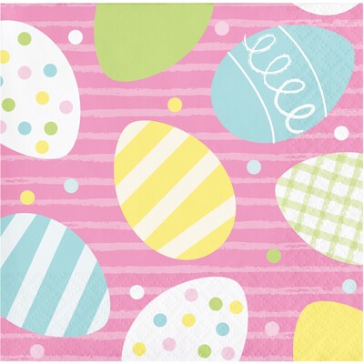 Creative Converting Easter Bunny & Chick Beverage Napkins, 48 Count (DTC335292BNAP)
