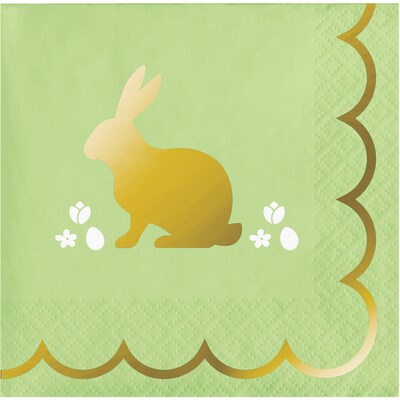 Creative Converting Golden Easter Beverage Napkins, 48 Count (DTC335301BNAP)