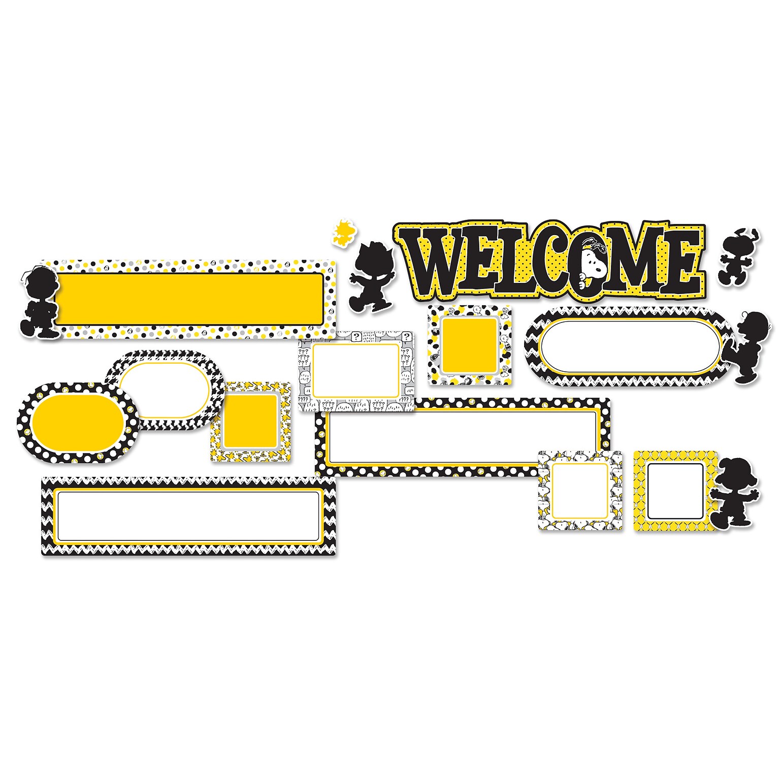 Eureka Peanuts® Touch of Class Welcome Mini Bulletin Board Set, 18 pieces (EU-847075)