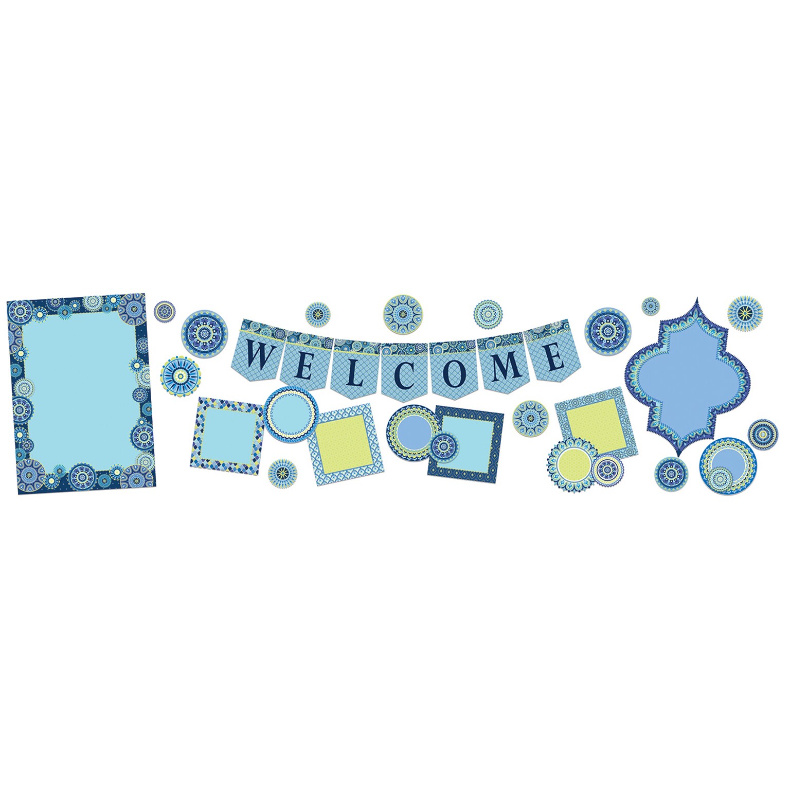Eureka Blue Harmony Welcome Bulletin Board Set, 33 pieces (EU-847547)
