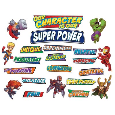 Eureka Marvel™ Super Hero Adventure - Hero Traits Mini Bulletin Board Set, 23 pieces (EU-847045)