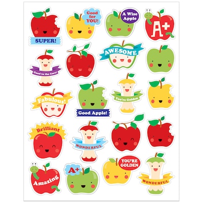 Eureka Apple Scented Stickers, 80 Per Pack, 6 Packs (EU-650947)