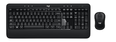 Logitech Advanced Wireless Combo Keyboard and Mouse, Black (920-008701)