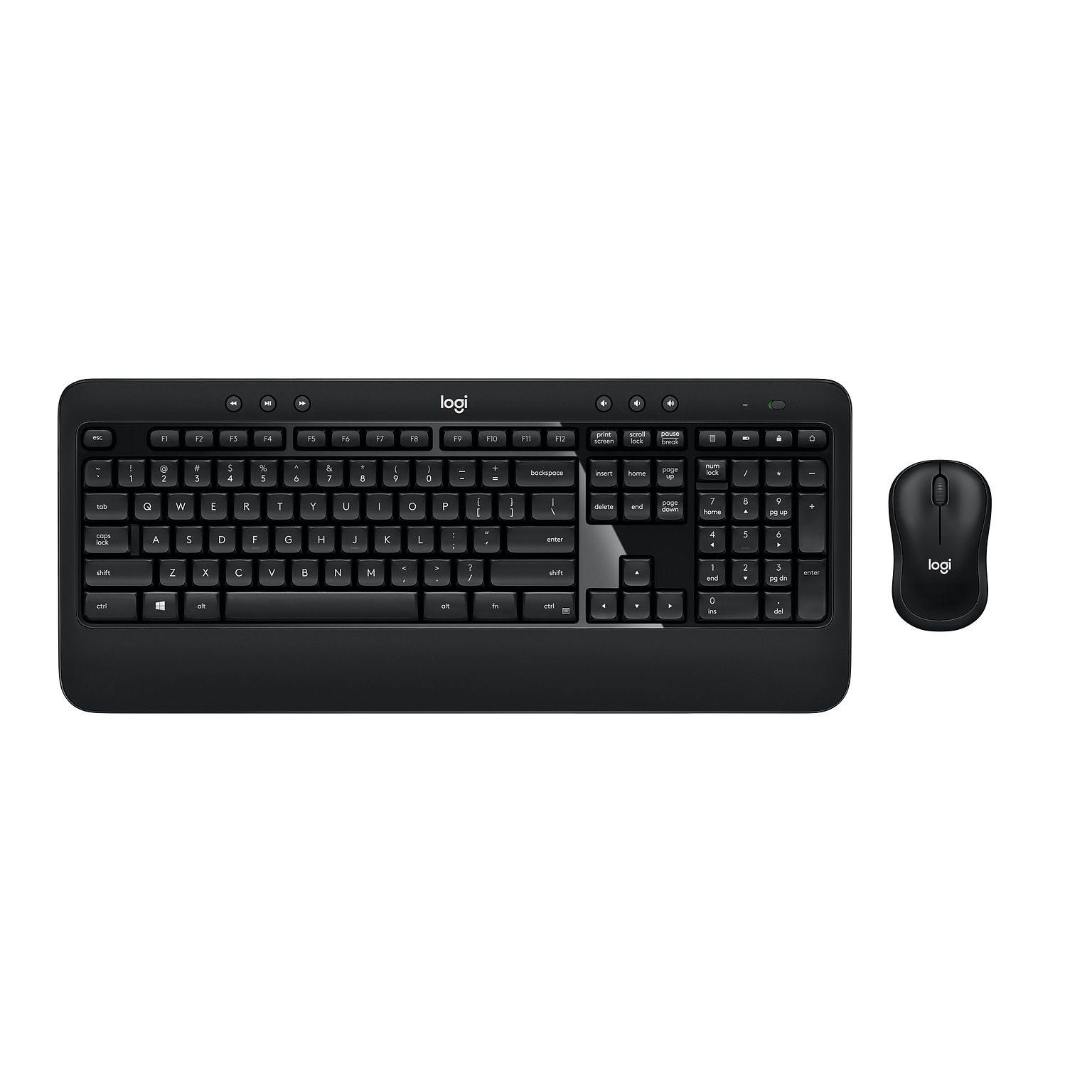 Logitech Advanced Wireless Combo Keyboard and Mouse, Black (920-008701)