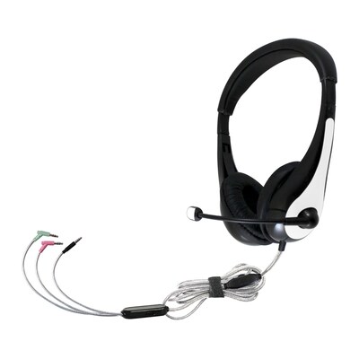 HamiltonBuhl T18SG3IBK Trios TRRS /Dual3.5mmWith Mic Black/White