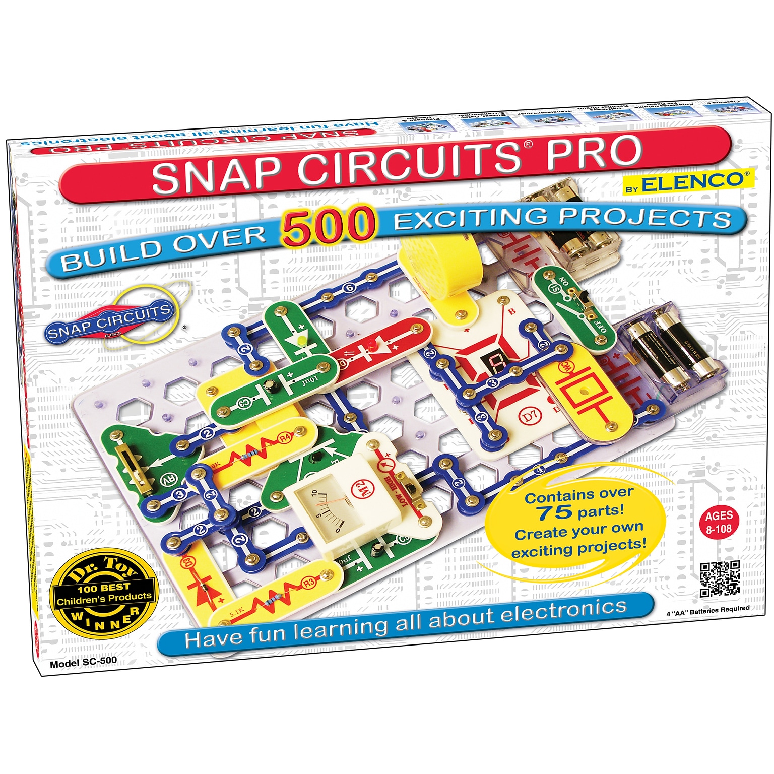 Elenco Snap Circuits® Pro 500-in-1 Electronics Exploration Kit (EE-SC500)
