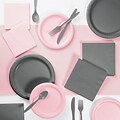 Creative Converting Gray and Classic Pink Party Supplies Kit (DTCPKGRY2A)