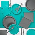 Creative Converting Gray and Teal Party Supplies Kit (DTCTLGRY2A)