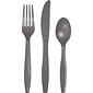 Creative Converting Glamour Gray Assorted Cutlery, 24 Count (339632)